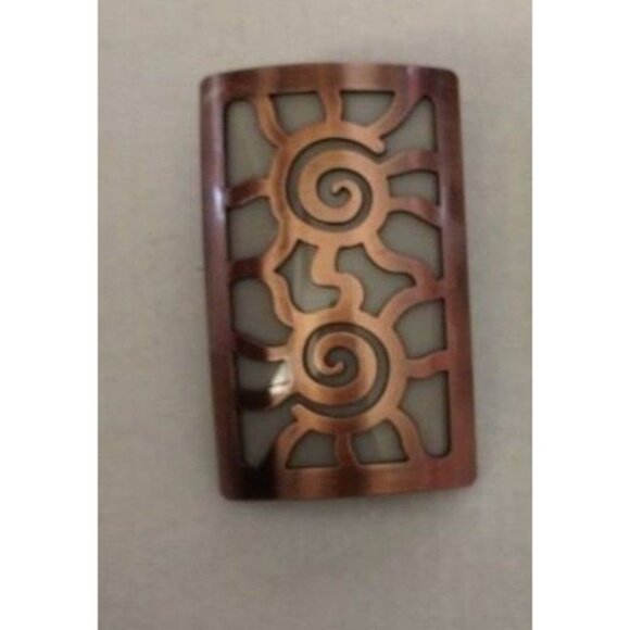 Copper Art Deco Night Light Cover-LIKE NEW - Picture 1 of 4